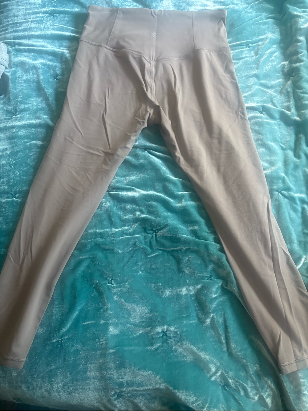 High-Waist womens Performance Pants in Taupe